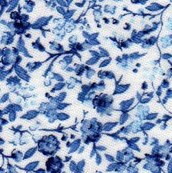 Blue Floral Fabric - Foundation Piecing