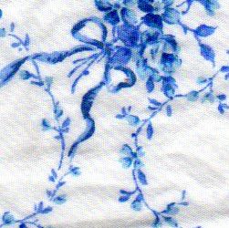 Larger Print Blue Floral Fabric